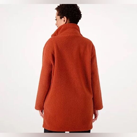 Encore by Idina Menzel Ivory Sherpa Coat - Picture 9 of 12